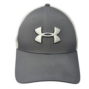 Under Armour Golf Fitted Hat Gray XL Embroidered Logo Colorblock Outdoor